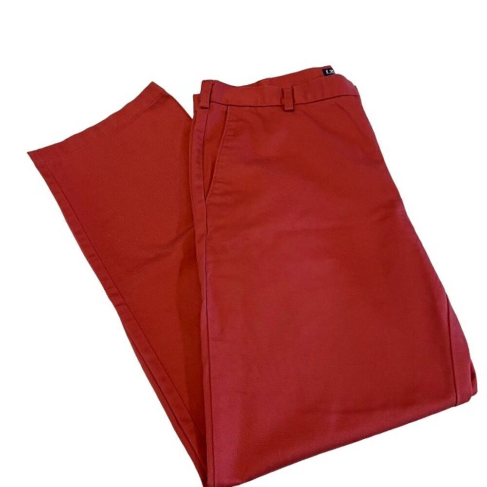 IZOD Flat Front Straight Fit Chino Pants Salmon 36x34‎